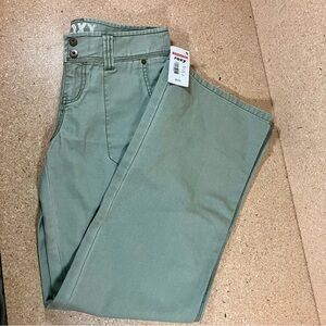 Womens Quicksilver Roxy Cotton Pants Olive Straight Leg Skate Snowboarding Sz 3